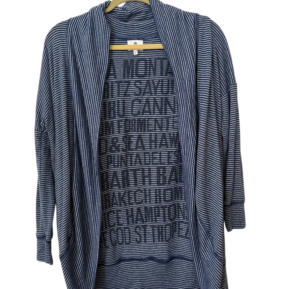 Sundry Navy Striped Cardigan
